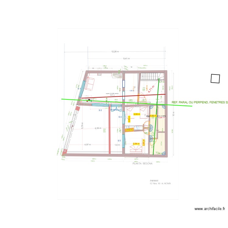 CAN PERE 2ème réf V04 080825. Plan de 1 pièce et 11 m2