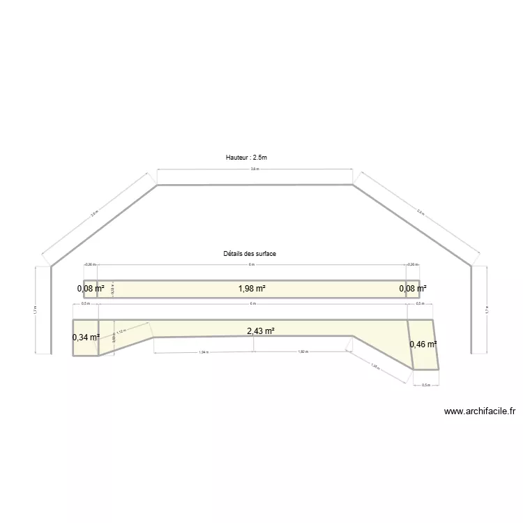 Culée Résine. Plan de 6 et 5 m² Culée Résine. Plan de 6 et 5 m²