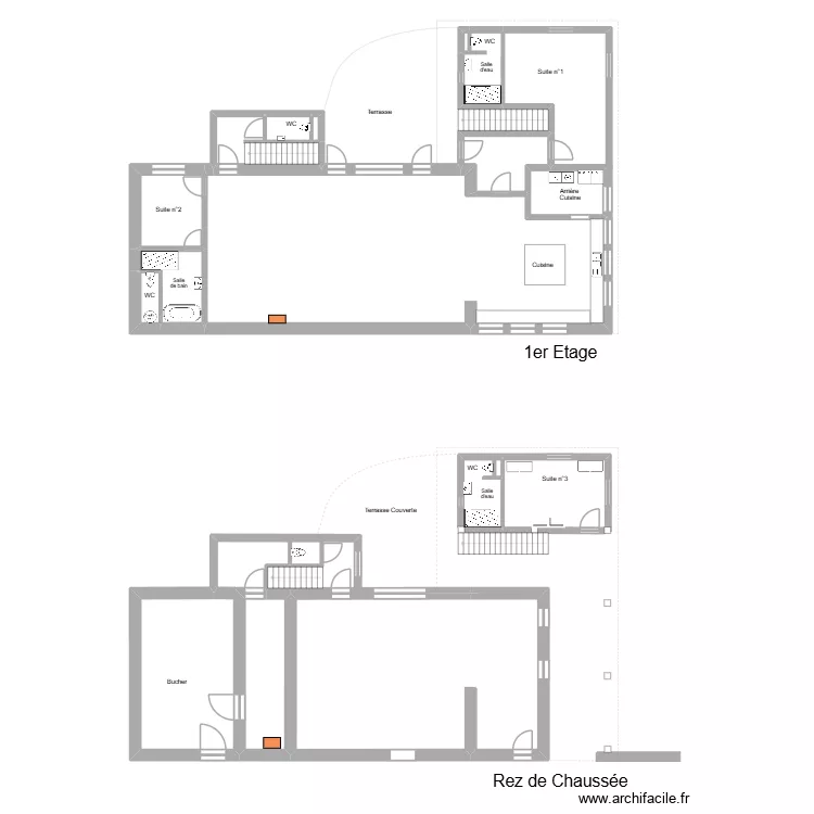 Pac&eacute;  Projet 6 Grange. Plan de 13  et 265 m²