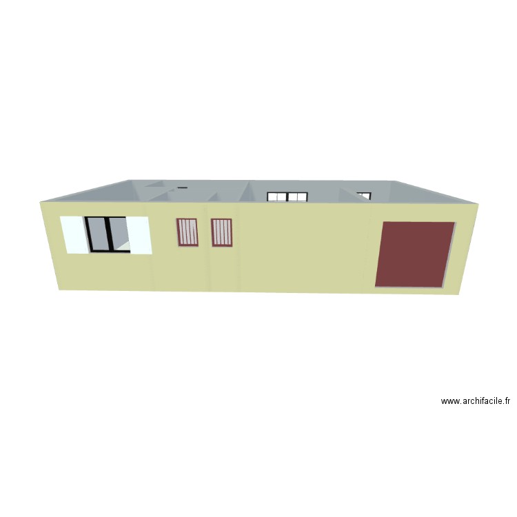 apres fenetres. Plan de 4 pièces et 63 m2