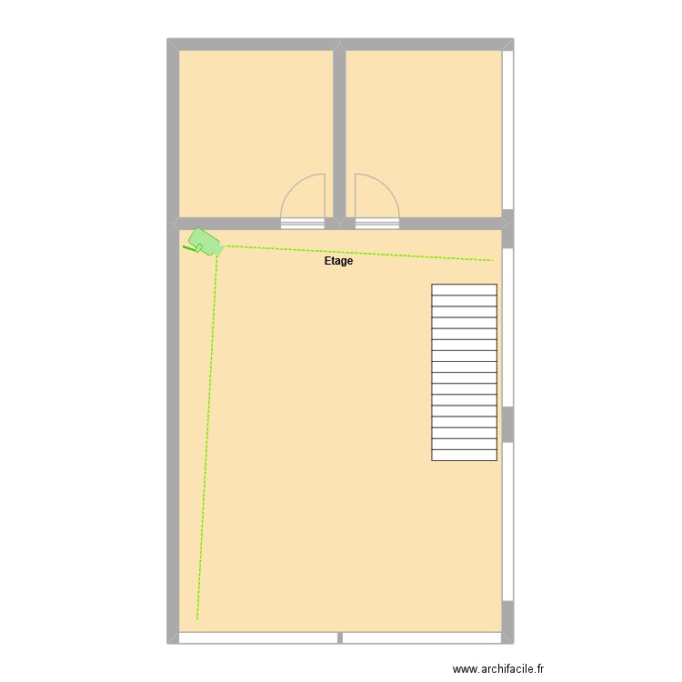 ROANNE BIKE Etage vidéo. Plan de 3 pièces et 94 m2