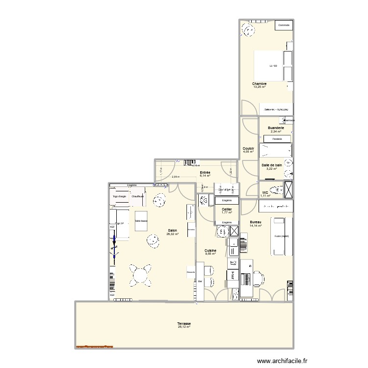 Abondance meubl&eacute; v3. Plan de 0 pièce et 0 m2