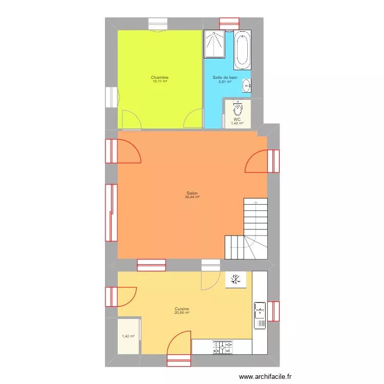 Maison TAHON. Plan de Maison TAHON. Plan de