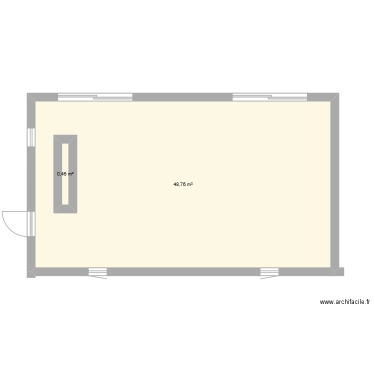 PROVISOIR. Plan de 2 pièces et 51 m2