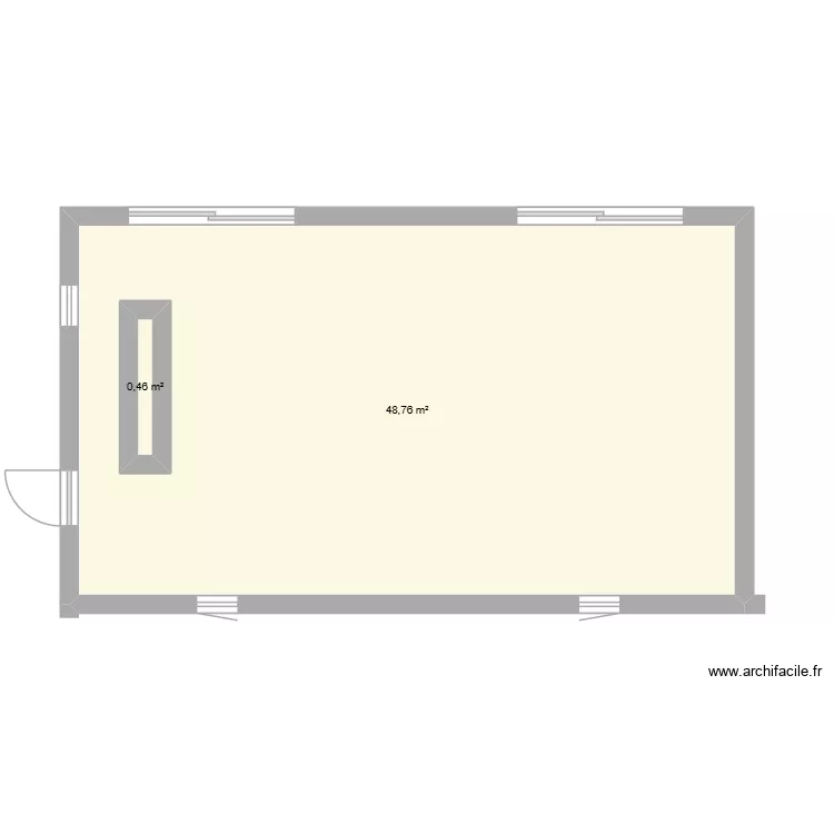 PROVISOIR. Plan de 2 pièces et 51 m² PROVISOIR. Plan de 2 pièces et 51 m²