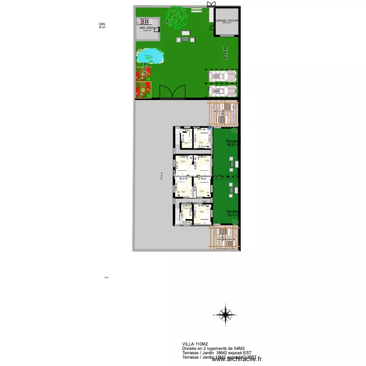 VILLA LOCATION PLAN 2026 ETAGE CHAMBRES. Plan de 