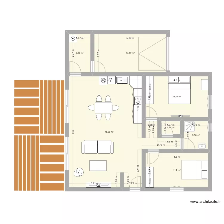 maison. Plan de 