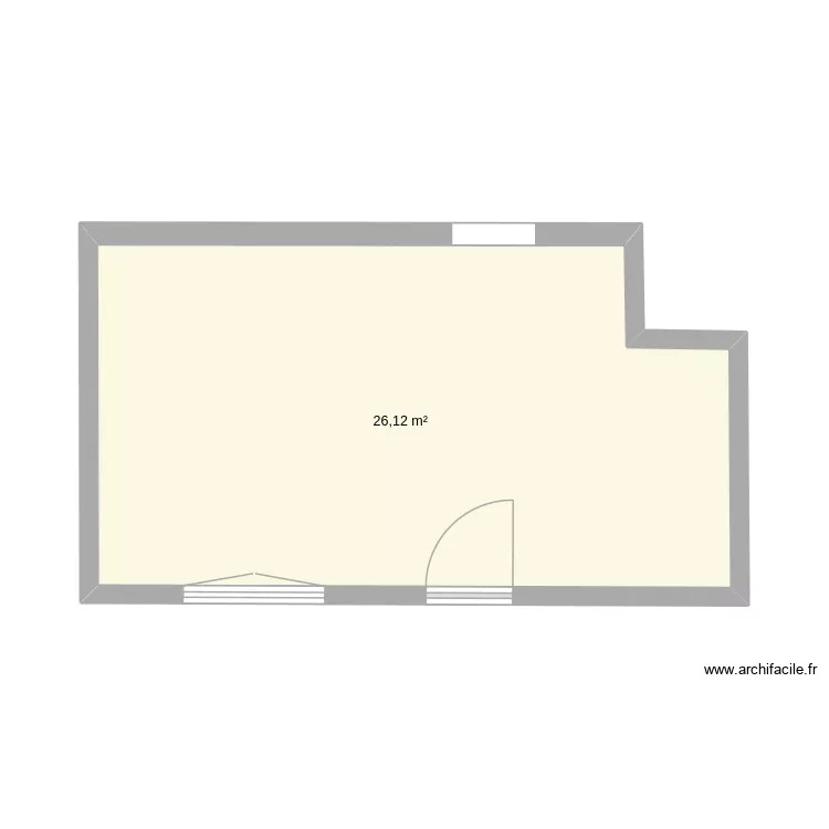 salon artopoula. Plan de 1  et 26 m²