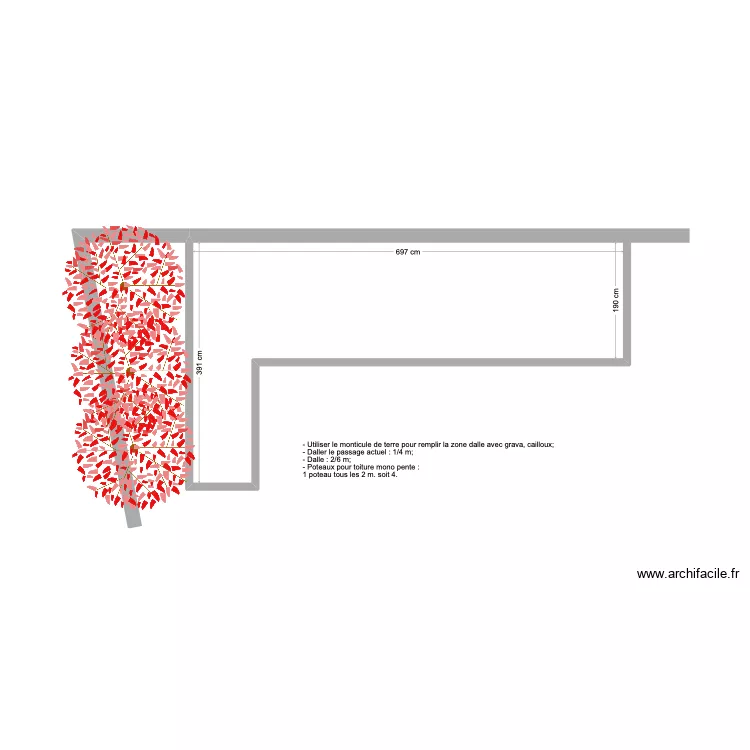 Local poubelles. Plan de Local poubelles. Plan de