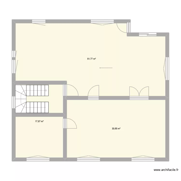 villaret 1. Plan de 3  et 100 m²