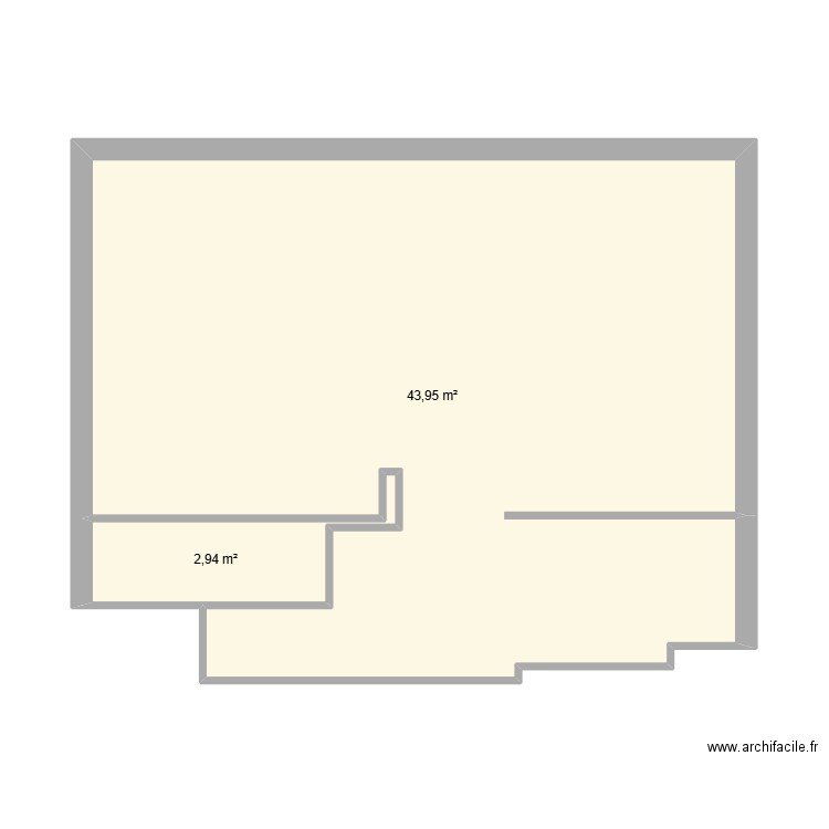 PERNIN Melissa. Plan de 2 pièces et 47 m2