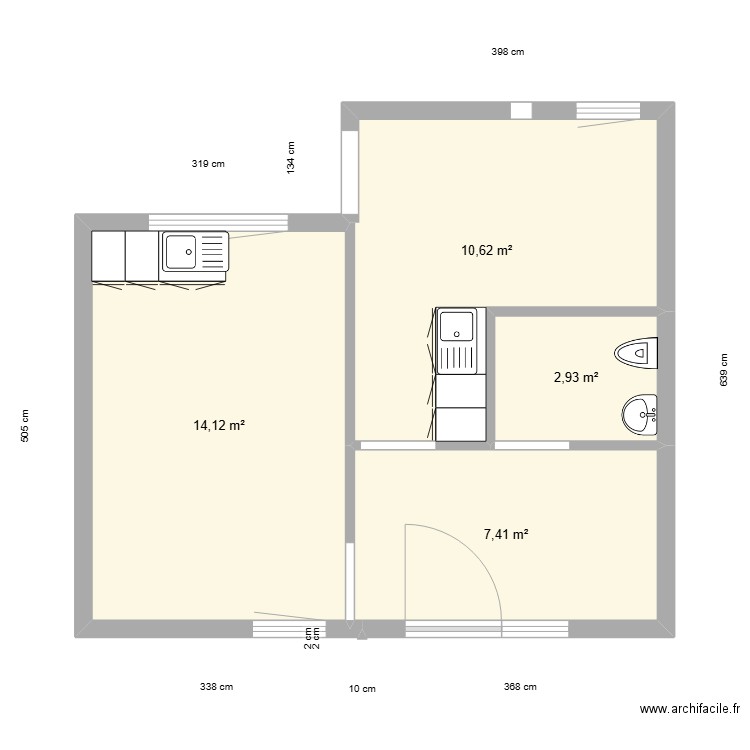 lara. Plan de 4 pièces et 35 m2