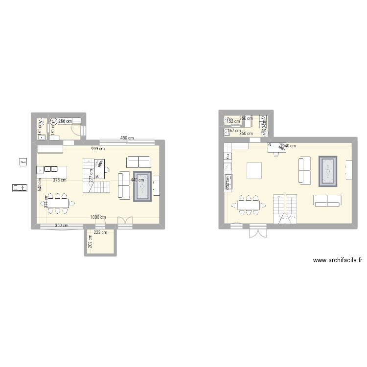Maison St-Coulomb. Plan de 6 pièces et 149 m2