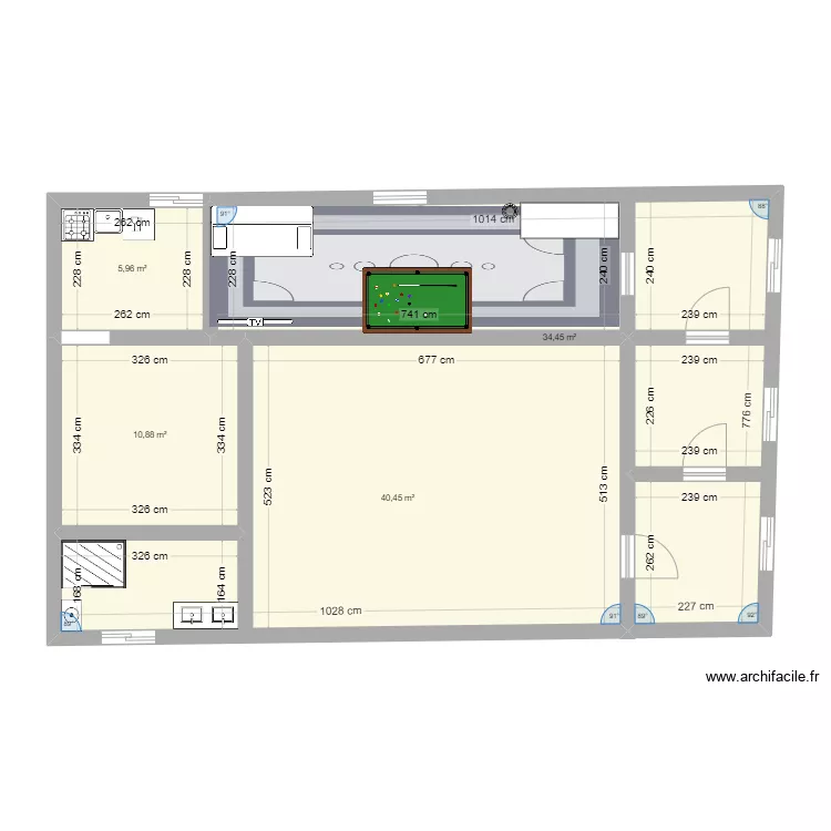 la maison en Info. Plan de 