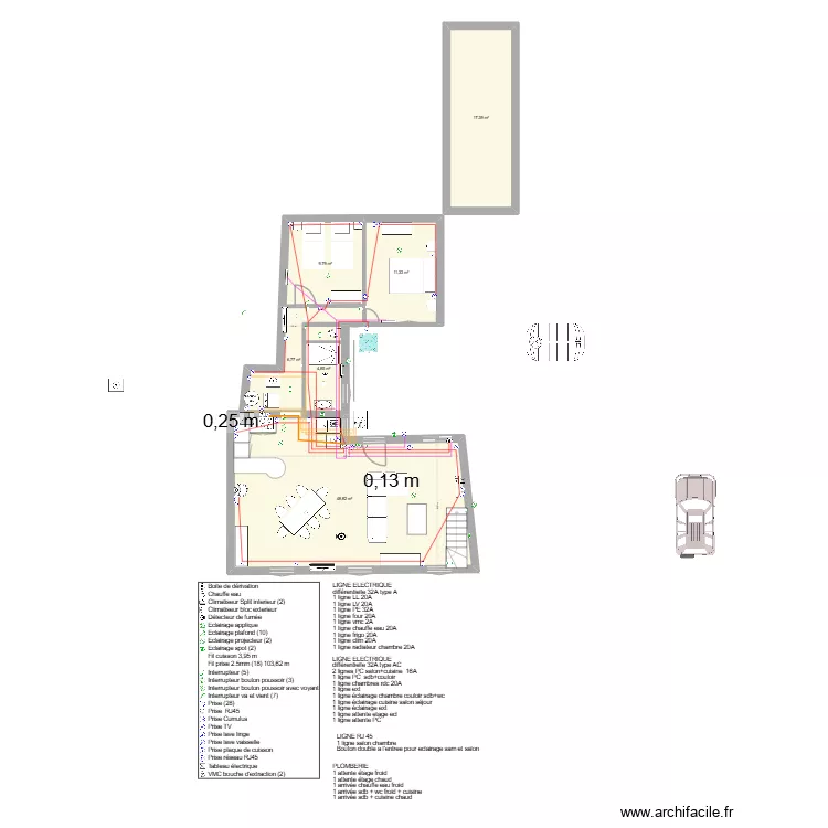 MAISON LES BONNAULTS. Plan de 6 pièces et 99 m² MAISON LES BONNAULTS. Plan de 6 pièces et 99 m²