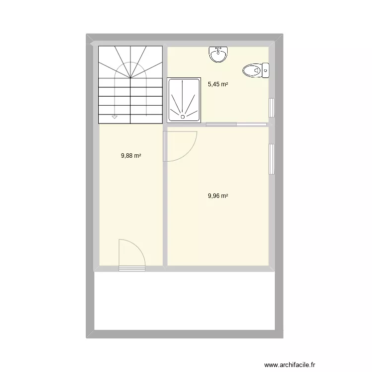 Garage 1er &eacute;tage. Plan de 