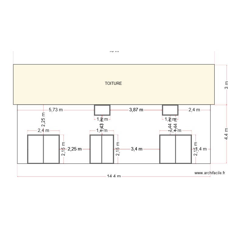 FACADE OUEST M. Plan de 0 pièce et 0 m2