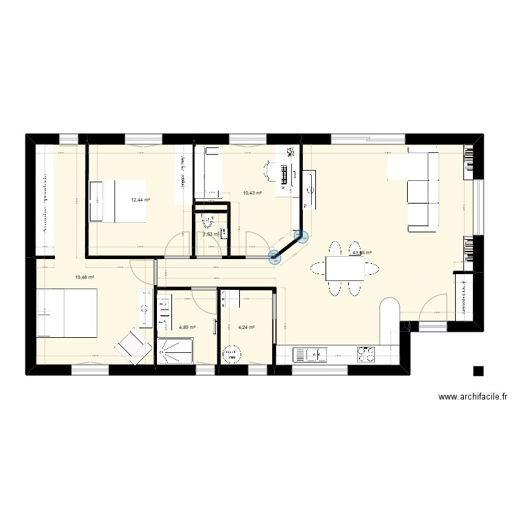 plan autre. Plan de 7 pièces et 97 m2