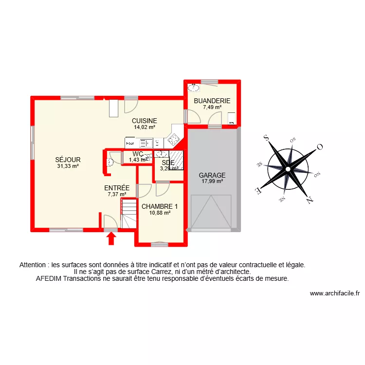 BI 34730. Plan de 27  et 211 m²