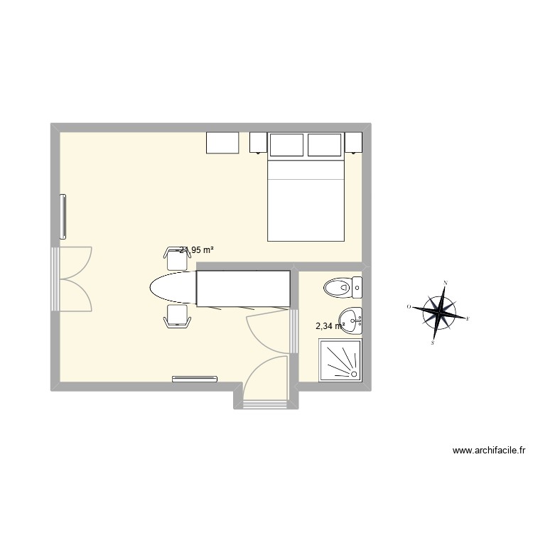 meubl&eacute; Toulouse. Plan de 0 pièce et 0 m2