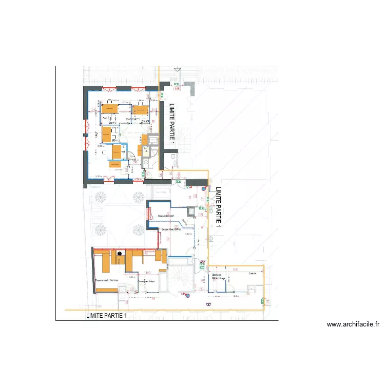 Saint-Fons proposition kitchenette. Plan de 