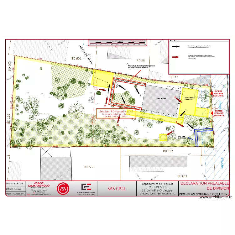 SETE Permis de Démolir OK. Plan de SETE Permis de Démolir OK. Plan de