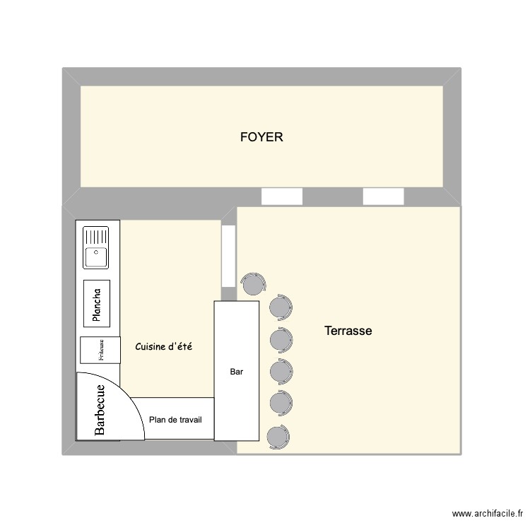 PLAN CS BESSAN. Plan de 3 pièces et 26 m2