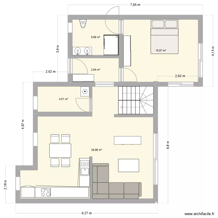 extens2. Plan de 5 et 70 m² extens2. Plan de 5 et 70 m²