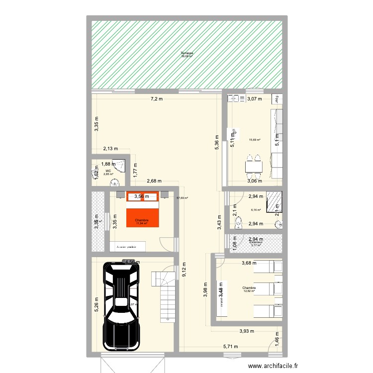 PLAN 1. Plan de 10 pièces et 176 m2