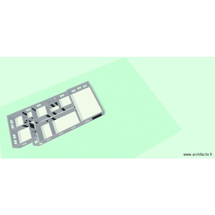 Bâtiment Rivesaltes - Base travail V3. Plan de 18 pièces et 250 m2