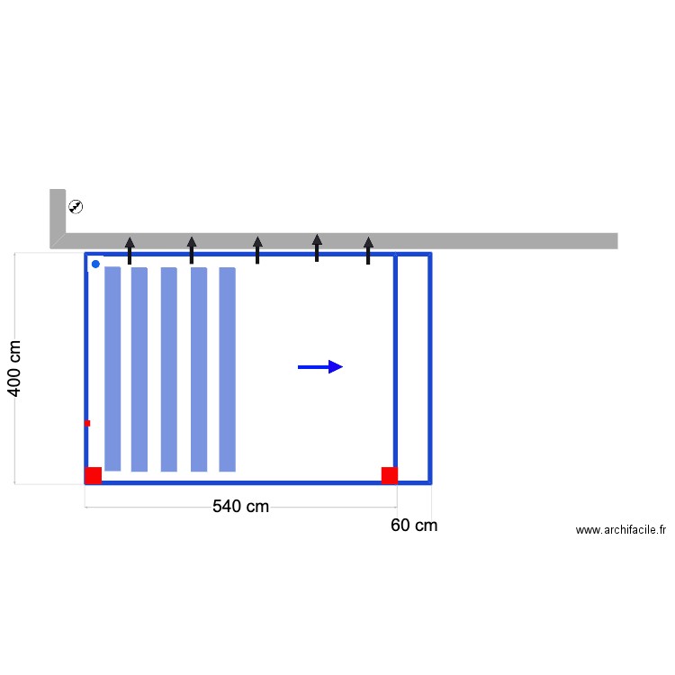 STROHL. Plan de 2 pièces et 23 m2