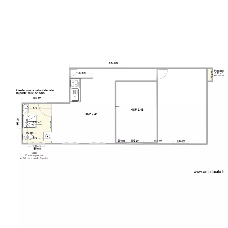 Aguado 1er &eacute;tage droite projet. Plan de 