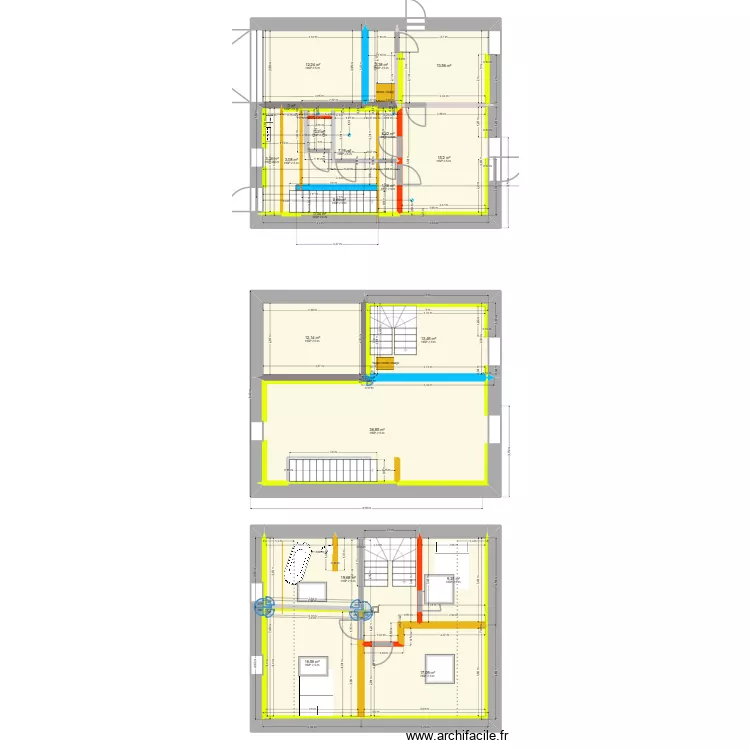 Duplex_monte-charge_R+2 03-06-2026. Plan de 22  et 188 m²