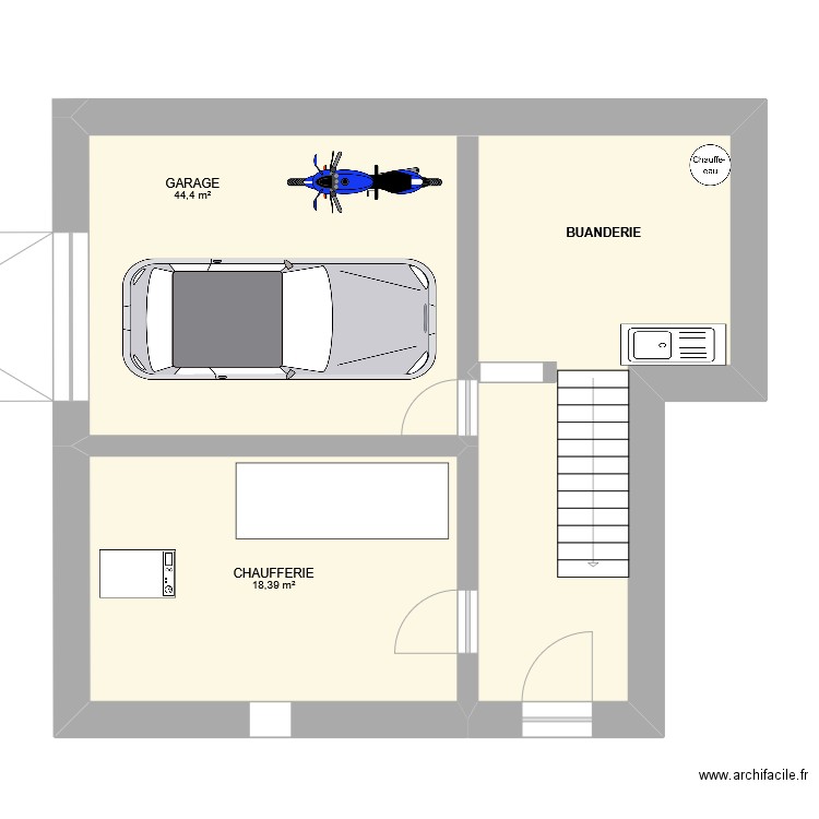 Rez de jardin. Plan de 0 pièce et 0 m2