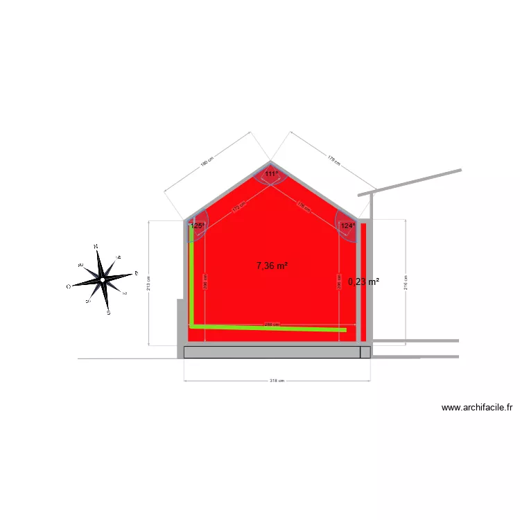 Bazoches 410 DP4/4 SUD 2. Plan de 2  et 8 m²