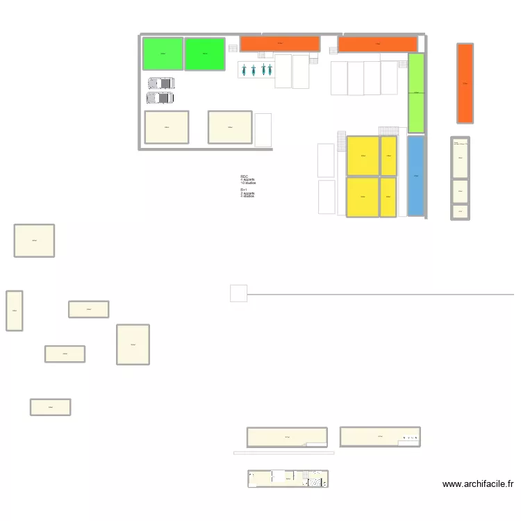 studio kaweni bas V1. Plan de 25  et 574 m²