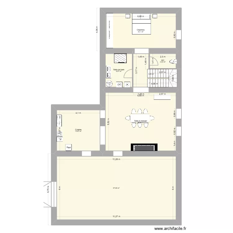 maison test. Plan de 