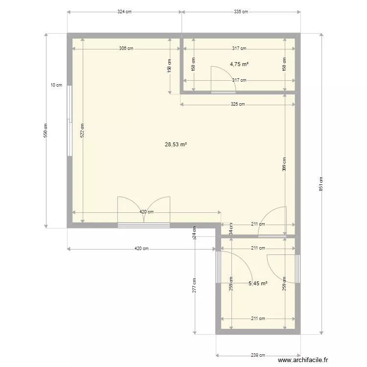 plan avec cote. Plan de 