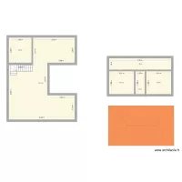 plan maison étage U