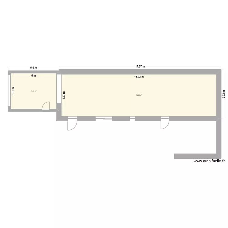 PLAN DE MASSE CARDAILLAC. Plan de 3  et 173 m²