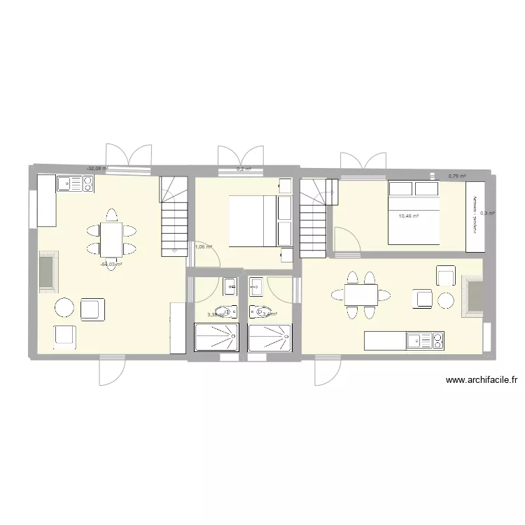 Maison sud d. Plan de 