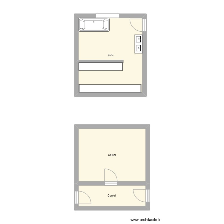 HENRY Olivia. Plan de 3 pièces et 39 m2