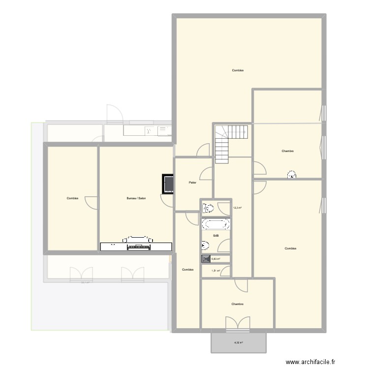 maison girardel public. Plan de 37 pièces et 978 m2
