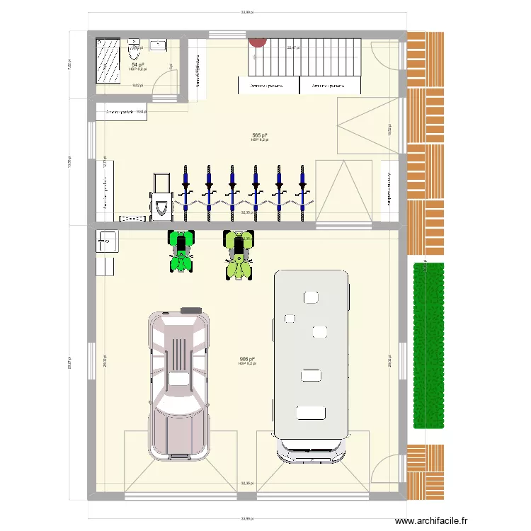 Garage 34 x 50. Plan de 