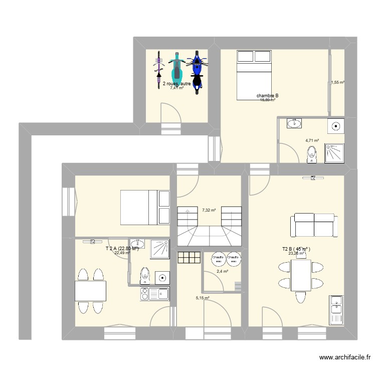rdc sillé. Plan de 0 pièce et 0 m2
