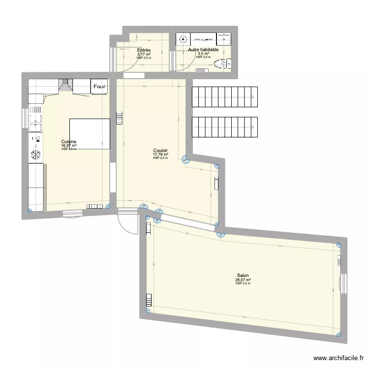 Matemale3. Plan de 5  et 69 m²