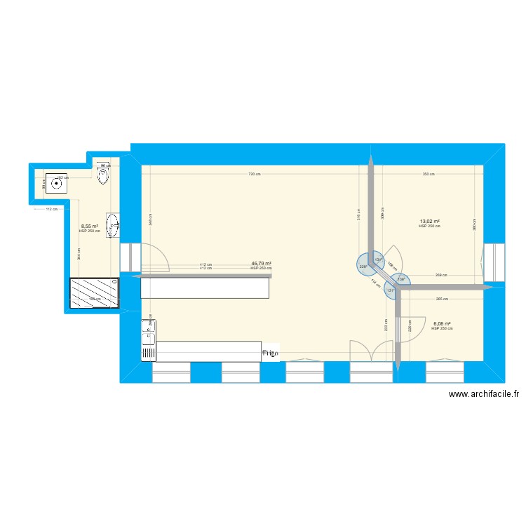 LogementMairie. Plan de 4 pièces et 74 m2
