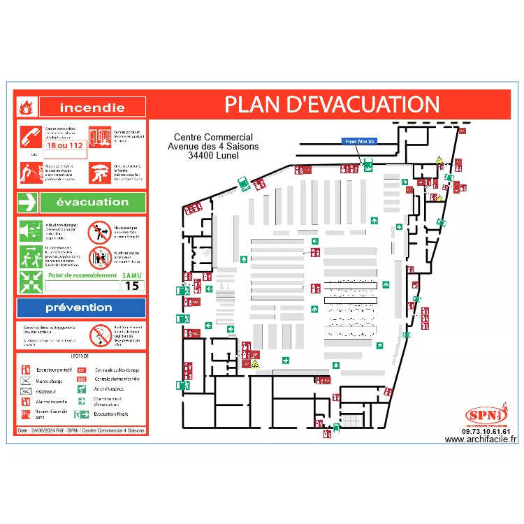 4 SAISONS INTERMARCHÉ EVAC 10. Plan de 4 SAISONS INTERMARCHÉ EVAC 10. Plan de