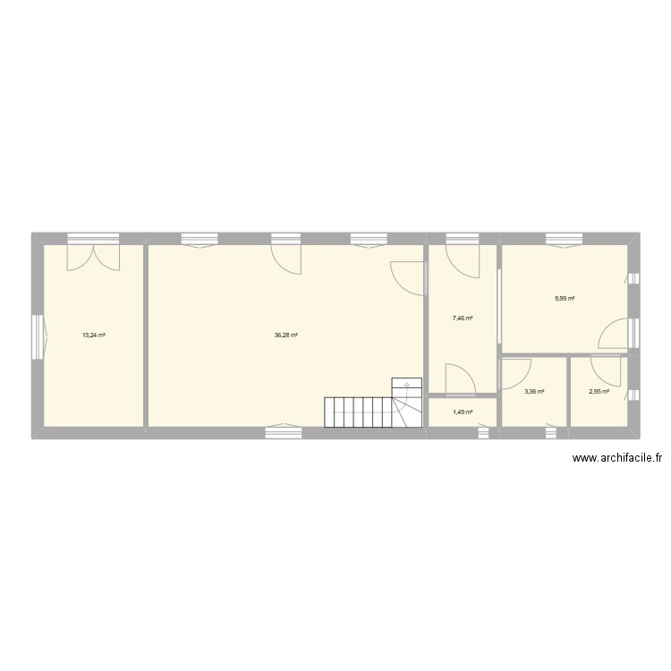 Villerville - Original. Plan de 7 pièces et 75 m2