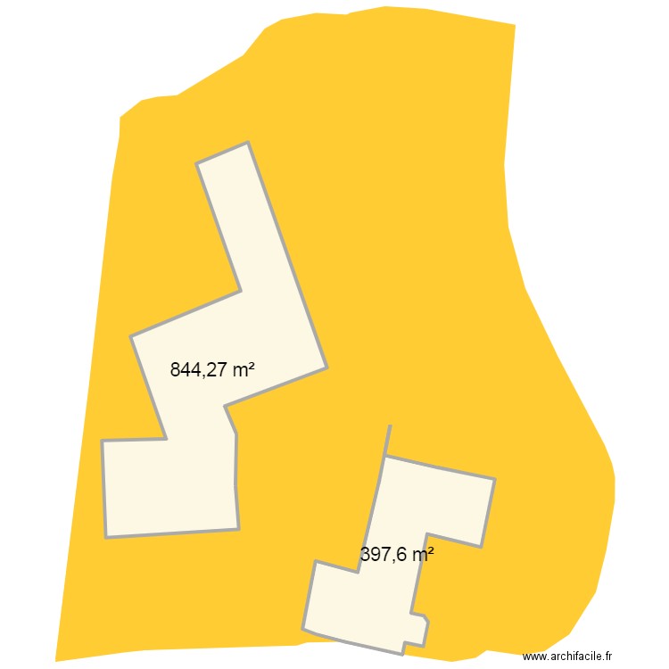 projet stabu. Plan de 2 pièces et 1242 m2
